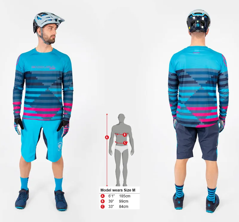 Endura MT500 Supercraft Mens Long Sleeve Tee LTD T-Shirt - Electric Blue - Size XXL-3